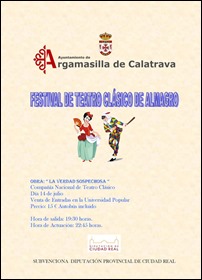 Ayuntamiento de Argamasilla de Calatrava y Diputación Provincial animan a los rabaneros a asistir al Festival Internacional de Teatro Clásico de Almagro