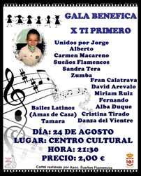 Las asociaciones de Argamasilla de Calatrava organizan una gala benéfica de numerosos artistas para apoyar a Jorge, un niño enfermo de la localidad