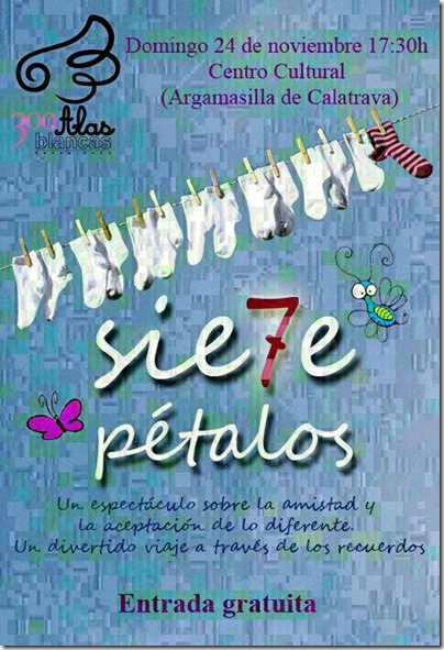 Los niños de Argamasilla de Calatrava tienen una cita con el teatro este fin de semana con el espectáculo infantil y familiar “Sie7e Pétalos”