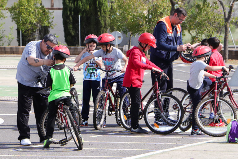 El Ayuntamiento ha facilitado el Circuito de Educación Vial a los colegios de Brazatortas y Fuencaliente