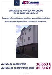 Salen a la venta seis viviendas de protección oficial a precios asequibles, pertenecientes a la empresa Gicaman en Argamasilla de Calatrava