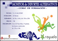 El Ayuntamiento de Argamasilla de Calatrava y la asociación JORA organizan un curso para formar monitores de deportes alternativos