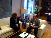 Jacinta Monroy, Daniel Sáez, sub-director general del agua del Ministerio de Medioambiente2
